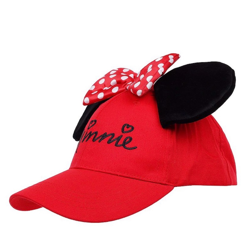 NWT Women's Disney's Minnie Mouse 3D Bow Baseball Hat With Ears ❤️🖤